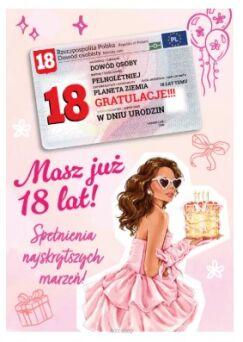 KARTKA URODZINY 18 DOWÓD OSOB DZIEWCZYNA 2186 NN