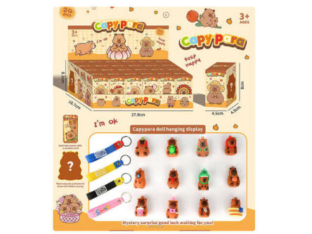 BRELOK KAPIBARA PUDEŁKO NIESPODZIAN 8 CM (24) 8175