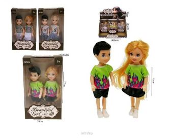 LALKA CHŁOPIEC I DZIEWCZYNKA 10X17 CM (12) 4385