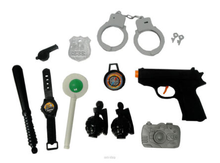 ZESTAW POLICJA PISTOLET KAJDANKI 20X29 CM 0851