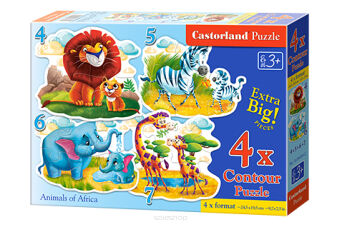 CASTOR PUZZLE 4-5-6-7 ANIMALS OF AFRICA 4454