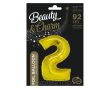 BALON FOLIOWY CYFRA 2 ZŁOTA 92 CM [5] 2948 - 2