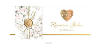 KARTKA KOPERTA ROCZNICA ŚL WYMIENNA CYFRA 6306 NN