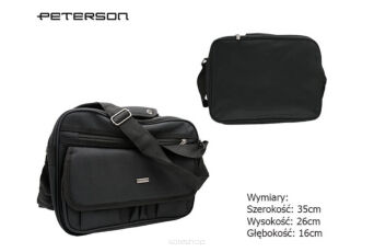 TORBA MĘSKA PETERSON 6512 BLACK 5727 NN
