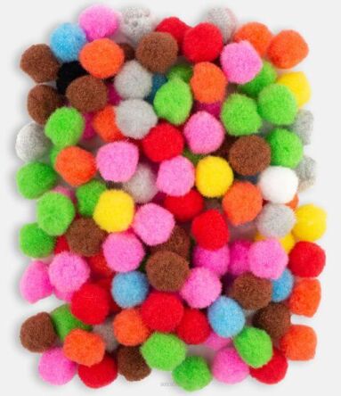 POMPON MIX KOLORÓW 2cm 120 SZT 9297 NN