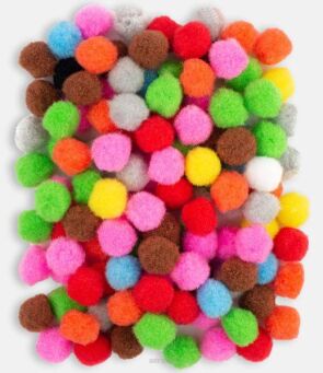 POMPON MIX KOLORÓW 2cm 120 SZT 9297 NN