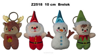 PLUSZ ZWIERZĘTA ŚWIĄTECZNE MIX BRELOK 10 CM 0577