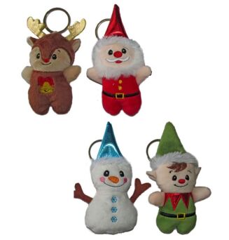 PLUSZ ZWIERZĘTA ŚWIĄTECZNE MIX BRELOK 10 CM 0577
