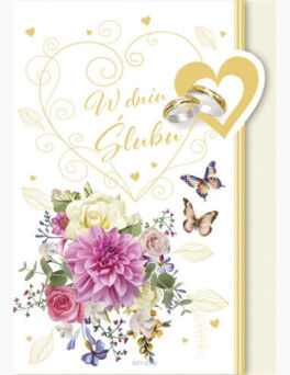KARTKA ŚLUB BUKIETY KWIATY B6X (25) 3396