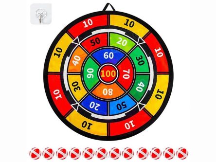 TARCZA RZUTKI Z PIŁECZKAMI 12 SZT 76x76 CM 0633