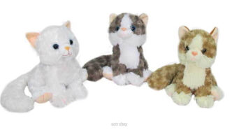 PLUSZ KOT SIEDZĄCY Z GŁOSEM 20 CM 1331