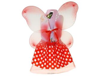 ZESTAW KARNAW SKRZYDŁA MOTYL KROPKI SPÓDNICZ 1550