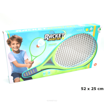 RAKIETA DO TENISA Z PIŁKĄ I LOTKĄ 52X25 CM 2334