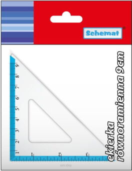 EKIERKA 9 CM RÓWNORAMIENNA KOLOR [12] 1683 