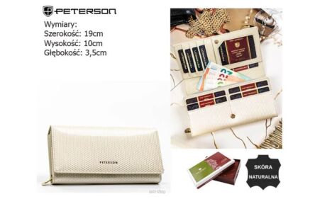 PORTFEL DAMSKI SKÓRA PTN 42106-SBR BEIGE 0912 NN