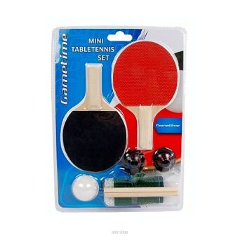 ZESTAW DO MINI PING PONGA Z SIATKĄ 16X9 CM 1718 NN