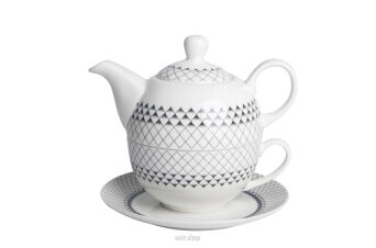 CZAJNICZEK 400 ML + FILIŻANKA GEOMETRIK 250ML 4545