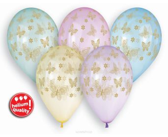 BALONY PREMIUM ZŁOTE MOTYLKI 13" (5) 1546