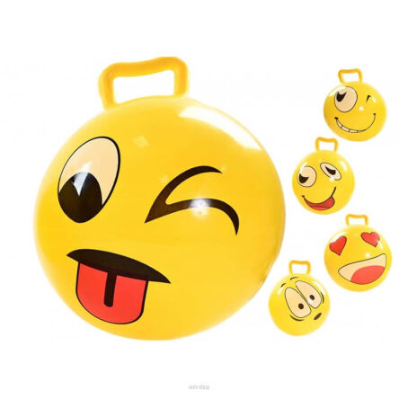 PIŁKA GUMOWA Z MINKĄ UŚMIECH Z RĄCZKĄ 24 CM 0144