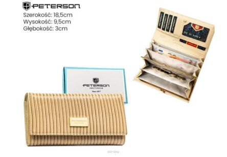 PORTFEL DAMSKI SKÓRA PTN PS401-CRV KHAKI 2340 NN