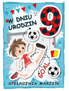 KARTKA URODZINY 9 CHŁOPIEC 2506 NN