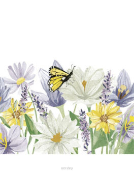 SERWETKI WIOSENNE KWIATY I MOTYL 33x33 (20) 4911