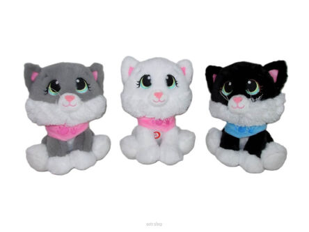 PLUSZ KOT SIEDZĄCY Z CHUSTKĄ 20 CM 8610