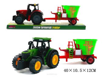 TRAKTOR Z MASZYNĄ ROLNICZĄ 40X10 CM 1648