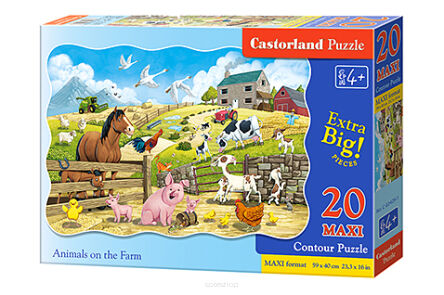 CASTOR PUZZLE 20 MAXI ANIMALS ON THE FARM 2429