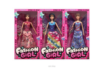 LALKA W TĘCZOWEJ SUKIENCE + SKRZYDŁA 16X32 3469