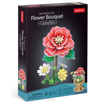 PUZZLE 3D CUBIC FUN BUKIET KWIATÓW KAMELIE 3020