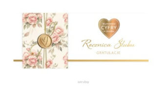 KARTKA KOPERTA ROCZNICA ŚL WYMIENNA CYFRA 6313 NN