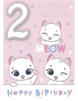 KARTKA URODZINY CYFRY NA GĄBKACH 2 DZIE (10) 7929