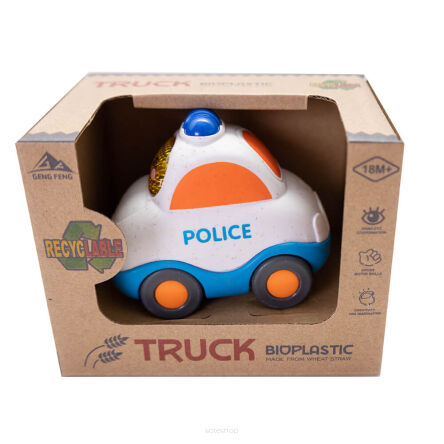 AUTO POLICJA Z BIOPLASTIKU 11 CM 1413