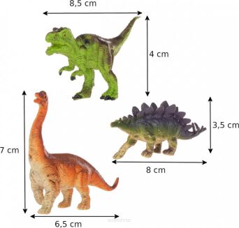 ZWIERZĘTA DINOZAURY W WORKU 12 SZT 8651 