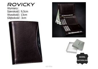 PORTFEL MĘSKI SKÓRA 1537-03-BOR BLACK BROW 1249 NN