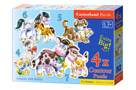 CASTOR PUZZLE 8-12-15-20 ANIMALS WITH BABIES 4218