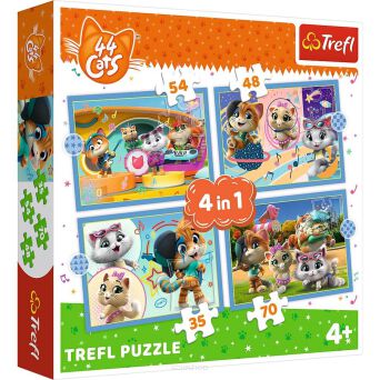 TREFL PUZZLE 4W1 KOCIA FERAJNA 6121 NN