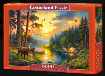 CASTOR PUZZLE 3000 SUNSET OVER FOREST RIVER 0686