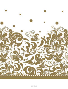 SERWETKI ZŁOTE WZORY 33x33 CM (20) 2802