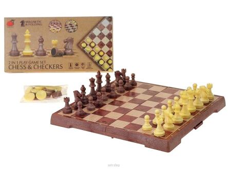 SZACHY WARCABY MAGNETYCZNE 19X10 CM 1161