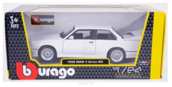BBURAGO 1:24 BMW M3 1988 WHITE 4309 NN