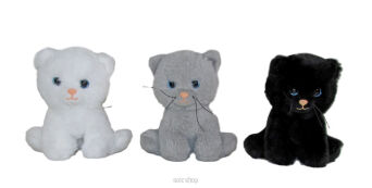 PLUSZ KOT SIEDZĄCY PUCHATY Z DŹW. 15 CM 9549