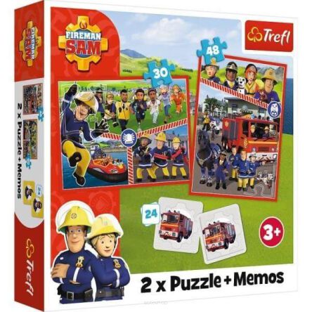 TREFL PUZZLE 2W1 + MEMOS STRAŻAK SAM 3345 NN