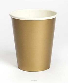KUBECZKI PAPIER ZŁOTE 250ML (8) 3732