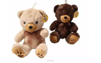 PLUSZ MIŚ KLASYCZNY Z KOKARDĄ 20 CM 0932