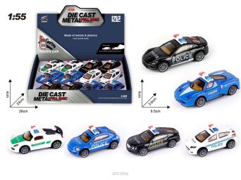 AUTO POLICJA METAL Z NAPĘDEM 8,5 CM (12) 5082
