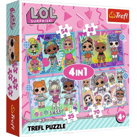 TREFL PUZZLE 4W1 POZNAJ LALECZKI LOL 6138 NN