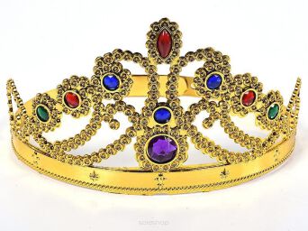 KORONA DIADEM ZŁOTA 17X14 CM 8326