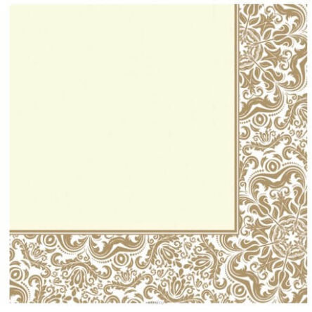 SERWETKI ORNAMENT KREMOWY 33x33 CM (20) [24] 1807